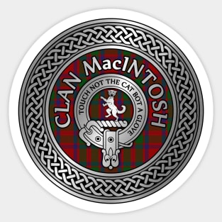 Clan MacIntosh Crest & Tartan Knot Sticker